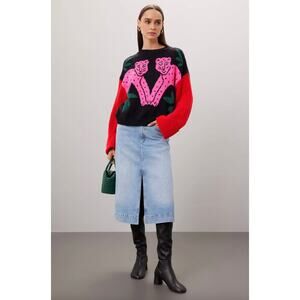 Essentiel Antwerp Effortless Jacquard Sweater Sz L